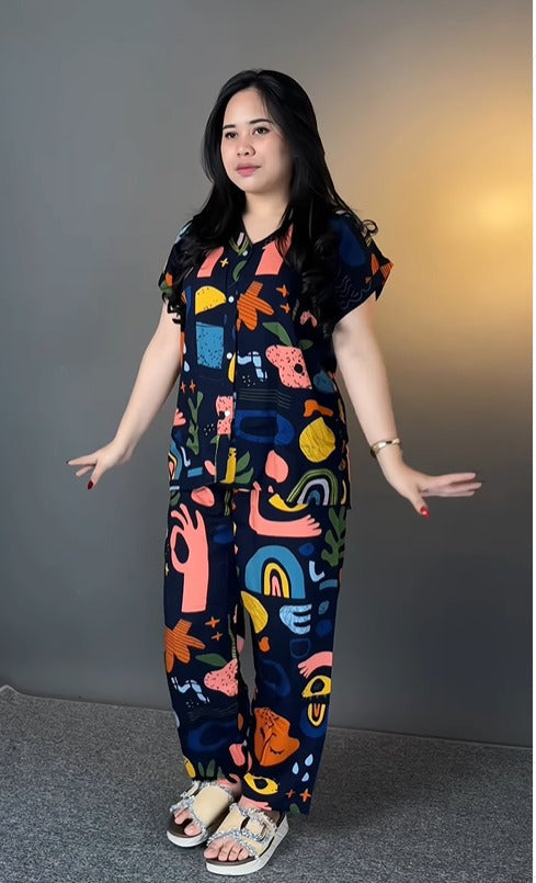 Womenโs Abstract Printed Co-Ord Set