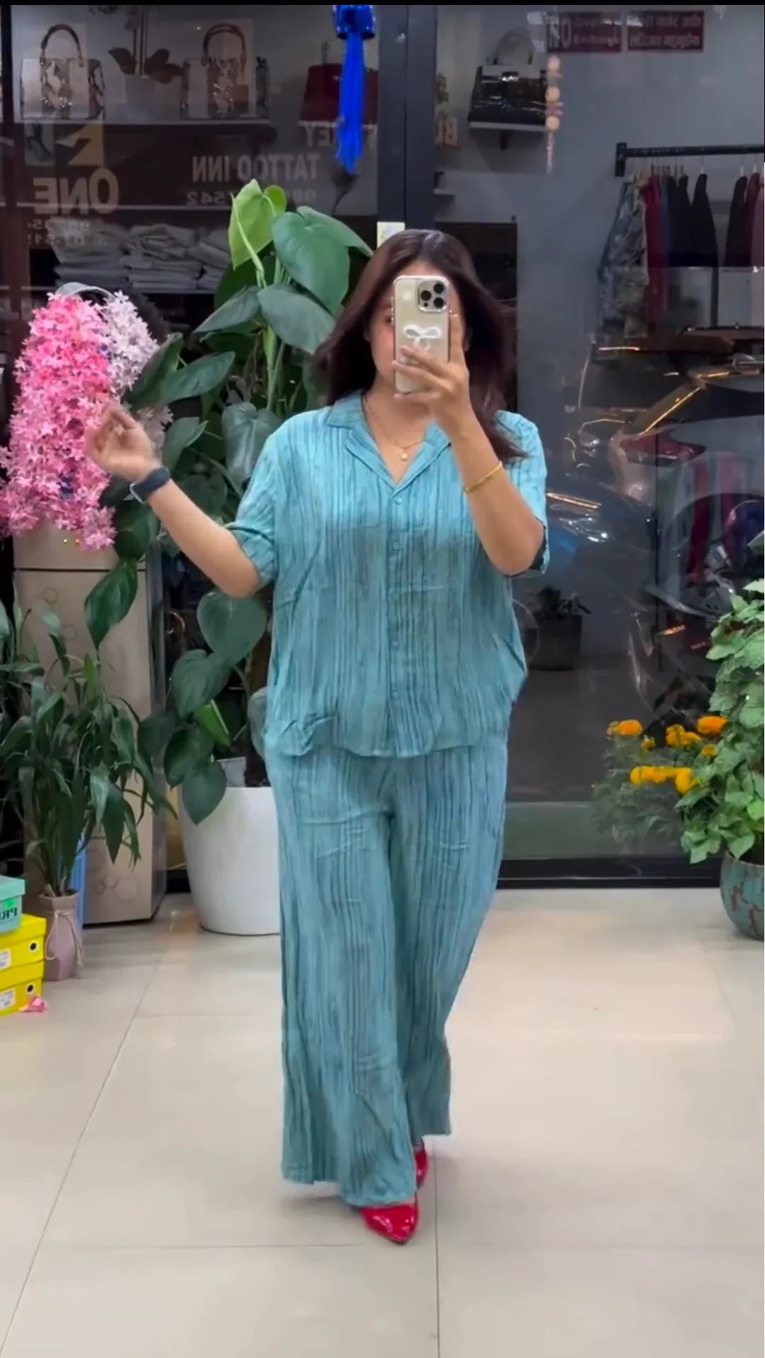 Relaxed Fit Textured Premium Co-Ord Set