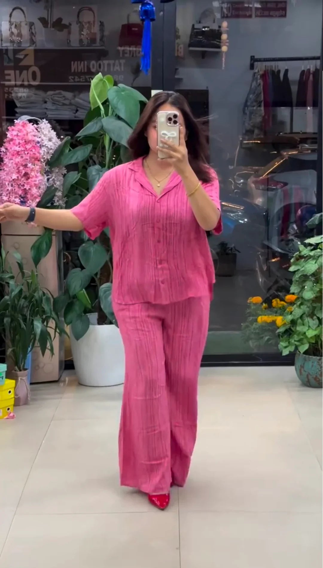 Relaxed Fit Textured Premium Co-Ord Set