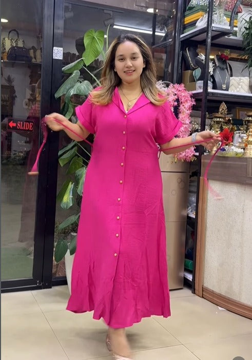 Elegant Rayon Casual Daily Wear Dress